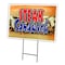 Signmission Steak Sandwich Yard Sign & Stake outdoor plastic coroplast window, C-2436 Steak Sandwich C-2436 Steak Sandwich - alternate 1